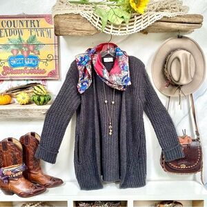 Soft MOHAIR boho sweater open front & cabin cottage country vibe